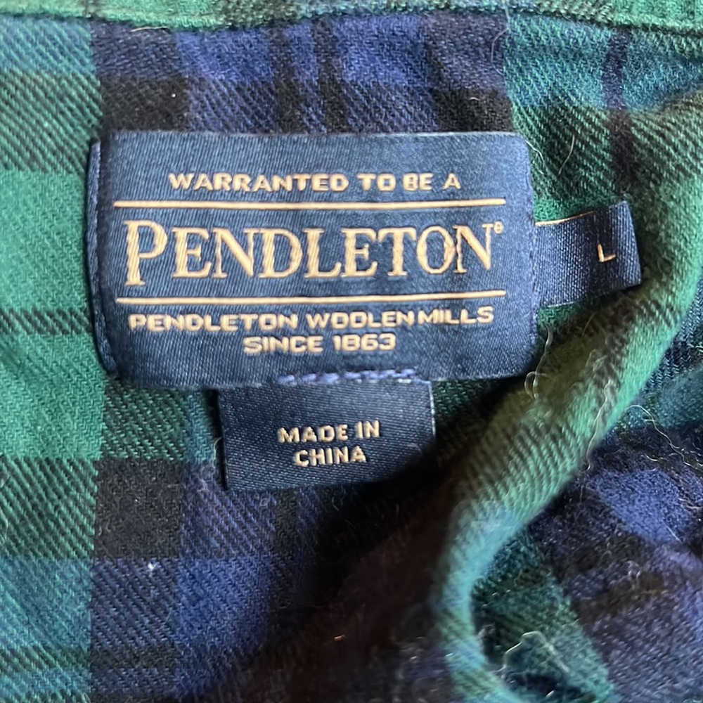 Pendleton Plaid Lightweight Flannel, Button-Down,… - image 7